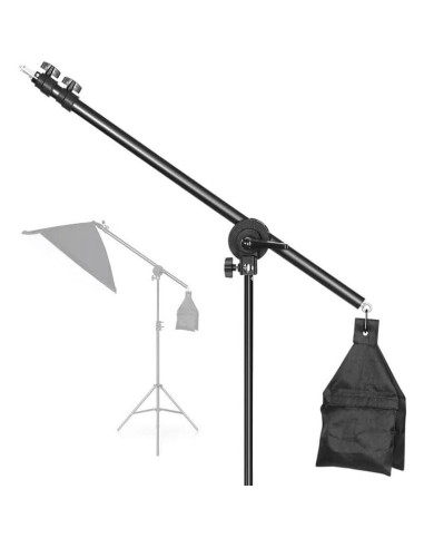 Soporte de Luz Profesional Sellvia con Brazo Telescópico y Bolsa de Arena