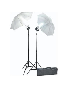 Kit de Iluminación de Estudio ePhoto 5500K con Paraguas