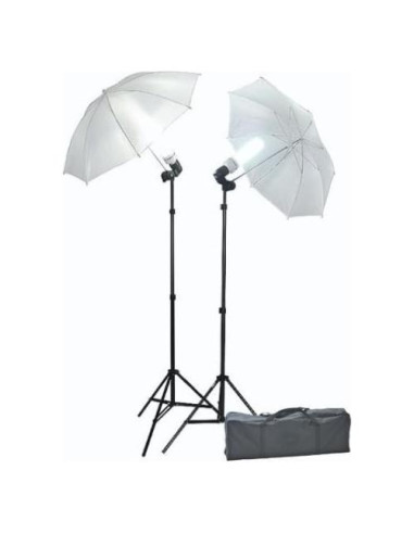 Kit de Iluminación de Estudio ePhoto 5500K con Paraguas