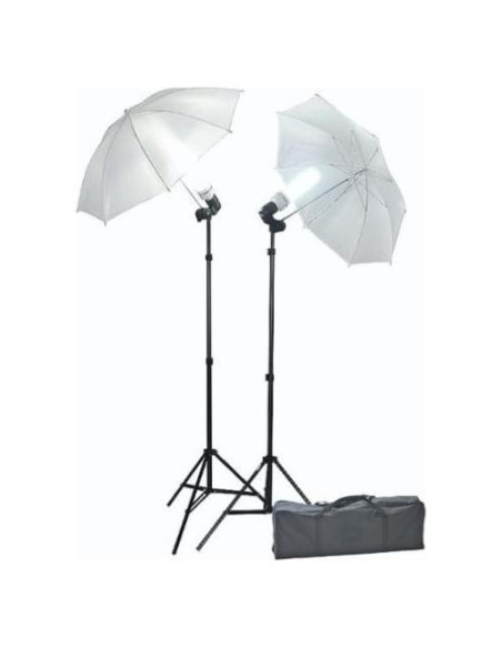 Kit de Iluminación de Estudio ePhoto 5500K con Paraguas