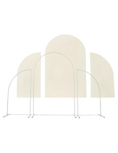 Soporte de Arco de Boda Eleebase 2.2m Media Luna Beige