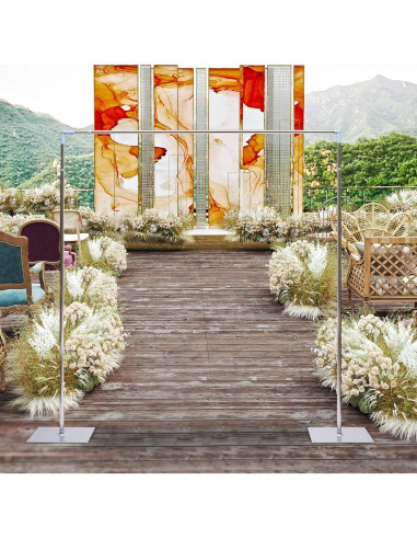 Soporte de Fondo Ajustable LOYALHEARTDY 3x3m Acero Inoxidable