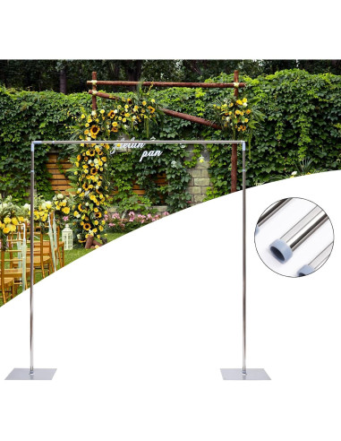 Soporte de Fondo Ajustable LOYALHEARTDY 3x3m Acero Inoxidable