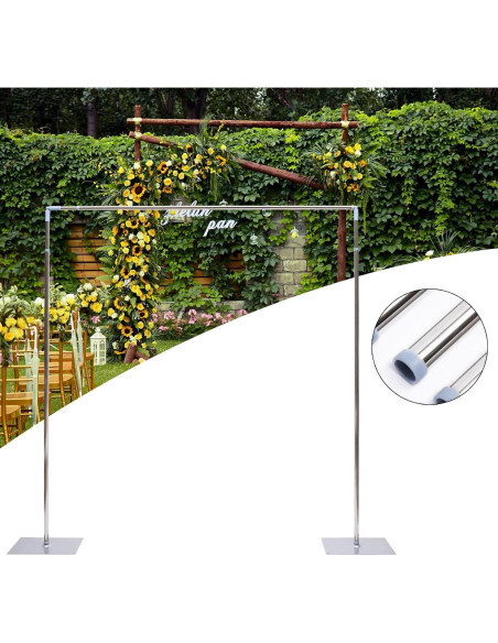 Soporte de Fondo Ajustable LOYALHEARTDY 3x3m Acero Inoxidable