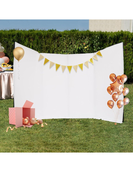 Kit de fondo fotográfico blanco 2.4x4m con soporte ajustable