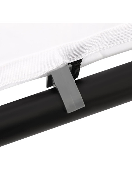 Kit de fondo fotográfico blanco 2.4x4m con soporte ajustable