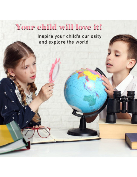 Lupa de Mano Rongon 10X Rosa para Niños y Lectura