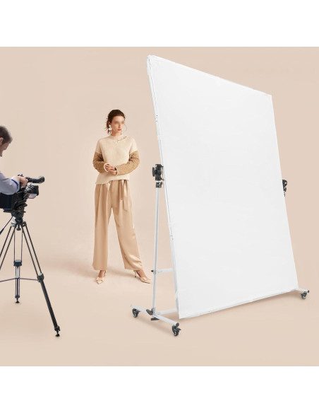 Difusor de Luz para Fotografía Kreiaoer 1.5x2m con Soporte Ajustable
