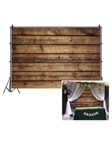 Fondo de Madera Rústica LFEEY 1.5x1m Vinilo para Fotografía