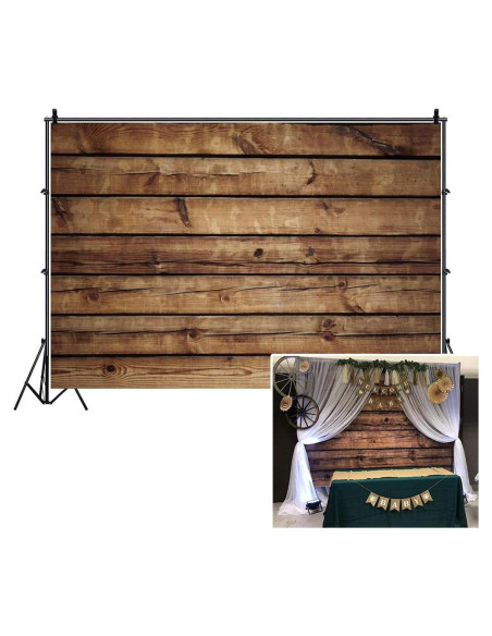 Fondo de Madera Rústica LFEEY 1.5x1m Vinilo para Fotografía