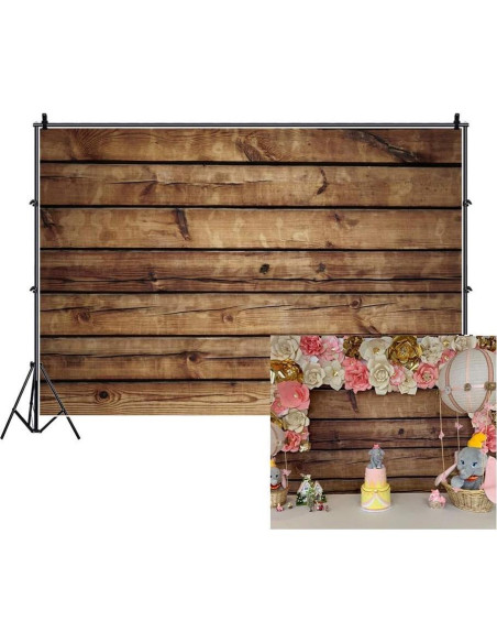 Fondo de Madera Rústica LFEEY 1.5x1m Vinilo para Fotografía