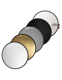 Reflector 5-en-1 Fotodiox 80cm con Bolsa para Fotografía y Video