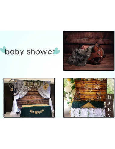 Fondo de Madera Rústica LFEEY 1.5x1m Vinilo para Fotografía