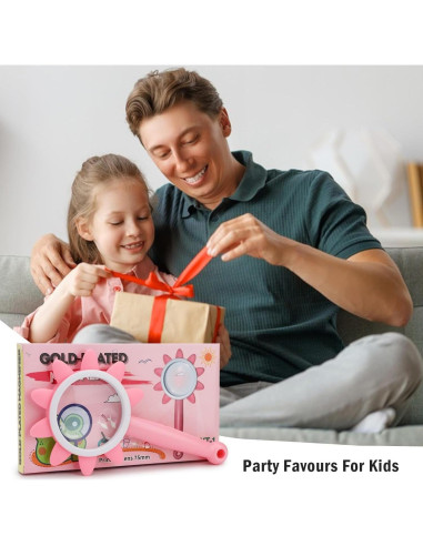 Lupa de Mano Rongon 10X Rosa para Niños y Lectura