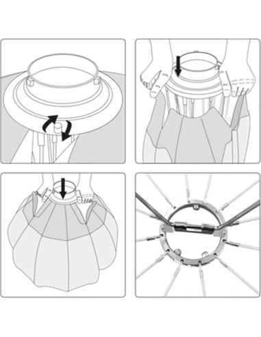 Aputure Linterna 90cm Softbox con Falda para Luces Bowens