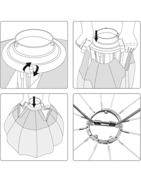 Aputure Linterna 90cm Softbox con Falda para Luces Bowens