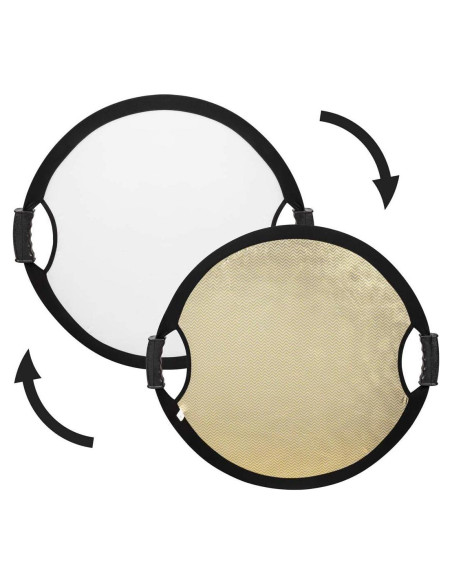 Reflector Circular Colapsable Glow 56 cm Oro Onda/Blanco
