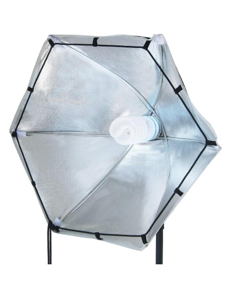 Kit de Iluminación Fotográfica LINCO AM140 con Fondo Negro 3x6m