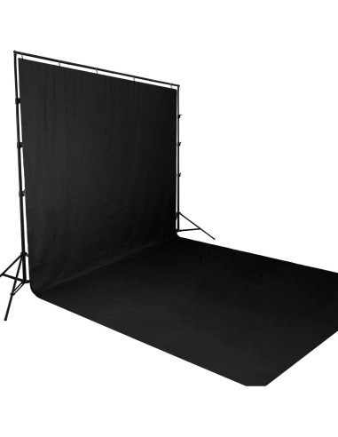 Kit de Iluminación Fotográfica LINCO AM140 con Fondo Negro 3x6m