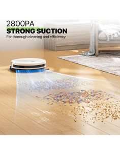 Aspiradora Robot Magshion MAG-A03, 2800Pa, Wi-Fi, 2 en 1 2