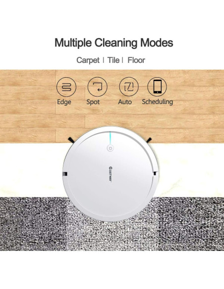 Aspiradora Robot COSTWAY 2000Pa Control Remoto 120min Silenciosa