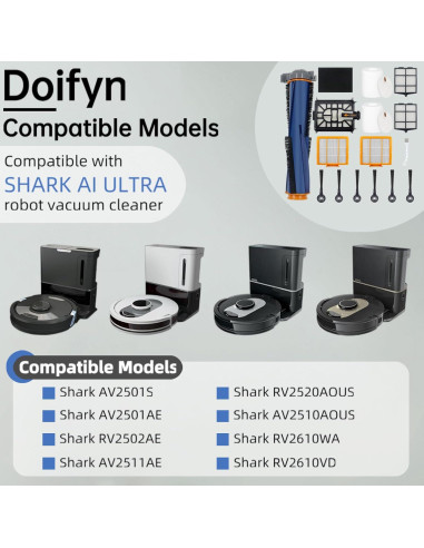 Repuestos Doifyn para Aspiradora Robot Shark AV2500ZE - 1 Cepillo, 2 Filtros