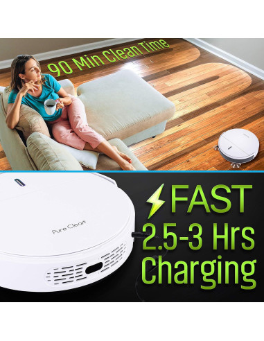 Aspiradora Robot Inteligente PURE CLEAN PUCRC95PLUS - 90 min