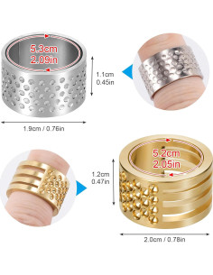 Protector de Dedos HINZIC 4 Piezas Acero Inoxidable Ajustable 2