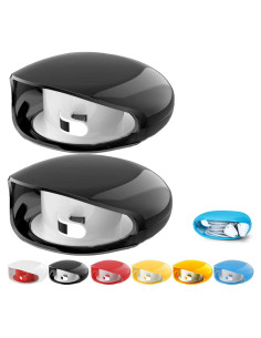 Carrete de Cuerda Automático Genérico 2pcs Negro para Cables USB