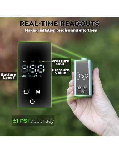 Mini bomba de bicicleta KIZINNO B7 120 PSI portátil verde