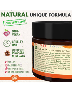 Mascarilla para Cabello EcoLove 335 g - Hidratante Zanahoria Calabaza 2