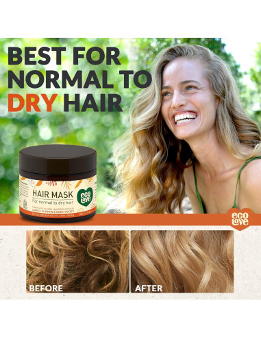 Mascarilla para Cabello EcoLove 335 g - Hidratante Zanahoria Calabaza
