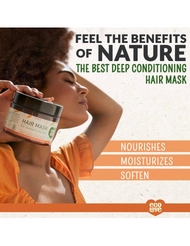 Mascarilla para Cabello EcoLove 335 g - Hidratante Zanahoria Calabaza