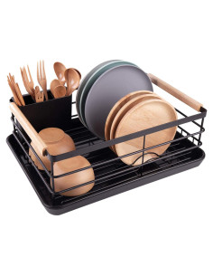 Escurridor de Platos BRIAN & DANY Acero Inoxidable Negro 42x30cm