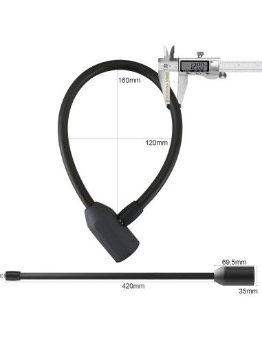 Candado Biométrico de Huella Dactilar Dhiedas 42cm Negro