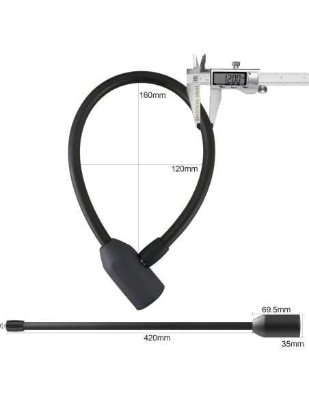 Candado Biométrico de Huella Dactilar Dhiedas 42cm Negro