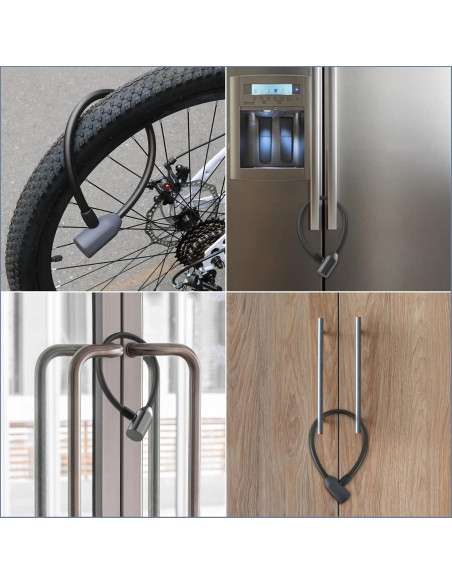 Candado Biométrico de Huella Dactilar Dhiedas 42cm Negro