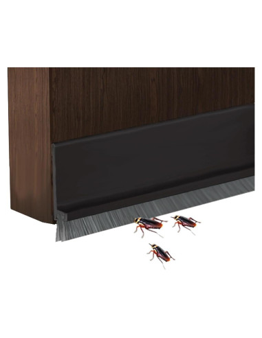 Tope de Draft Ajustable YINGD 100 cm con Cepillo Aislante Negro