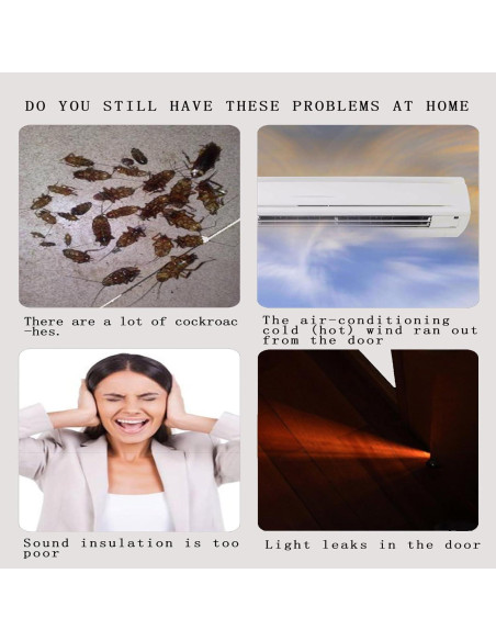 Tope de Draft Ajustable YINGD 100 cm con Cepillo Aislante Negro