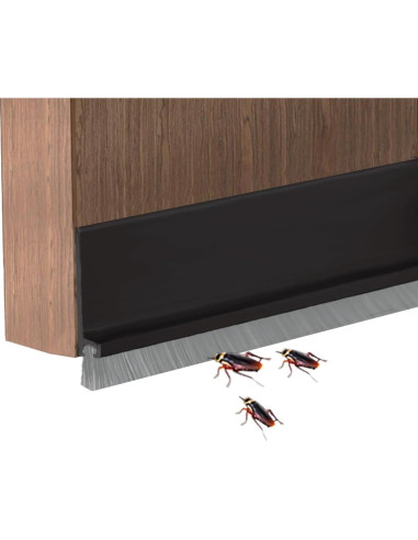 Tope de Draft Ajustable YINGD 100 cm con Cepillo Aislante Negro