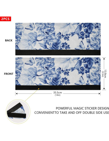 Juego de Fundas para Manijas de Refrigerador QwThum 35.6x14cm