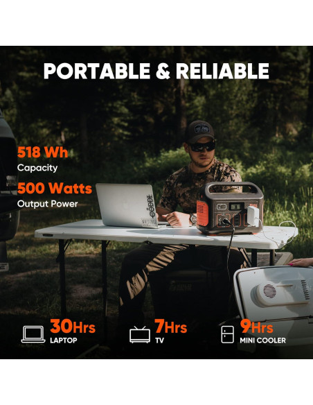 Estación de Energía Portátil Jackery Explorer 500 - 518Wh, 500W AC