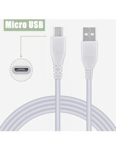 Cable de Carga Micro USB CJP-Geek 1.5m Blanco con Protección 2