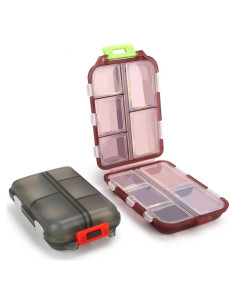 Organizador de Pastillas de Viaje NSpring 2PCS 10 Compartimentos