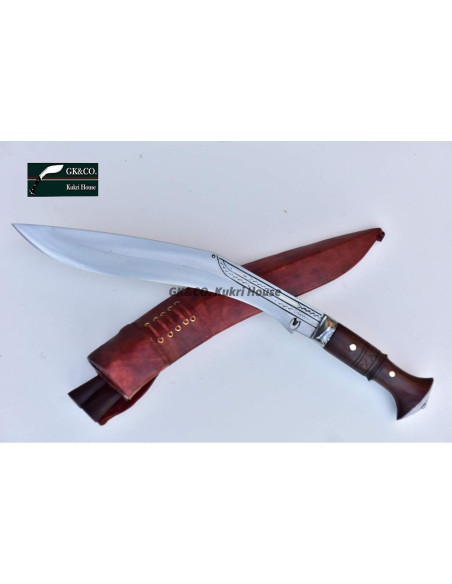 Cuchillo Kukri GK&CO. 33 cm Mango Madera Rosa Hecho a Mano