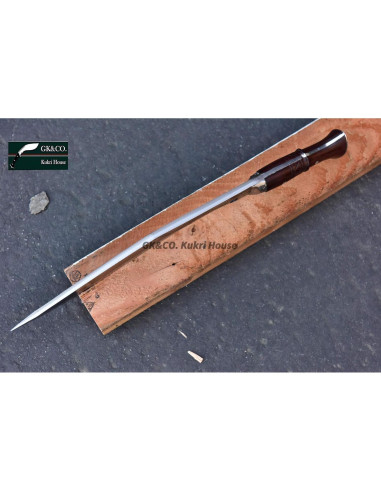 Cuchillo Kukri GK&CO. 33 cm Mango Madera Rosa Hecho a Mano