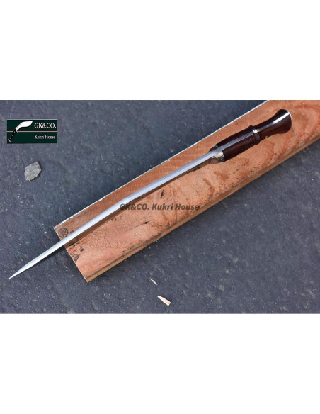 Cuchillo Kukri GK&CO. 33 cm Mango Madera Rosa Hecho a Mano