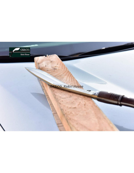 Cuchillo Kukri GK&CO. 33 cm Mango Madera Rosa Hecho a Mano