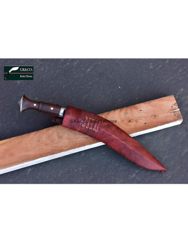 Cuchillo Kukri GK&CO. 33 cm Mango Madera Rosa Hecho a Mano