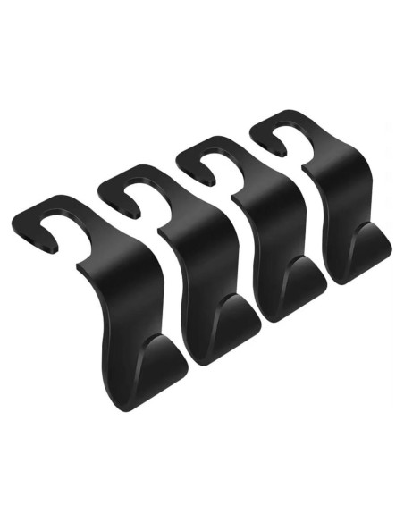 Gancho de Reposacabezas de Auto SAYCOM - 4 Unidades Negro